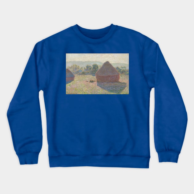 Haystacks midday - Claude MONET Crewneck Sweatshirt by KargacinArt